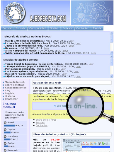 Ejemplo de publicidad en ajedrecista.com